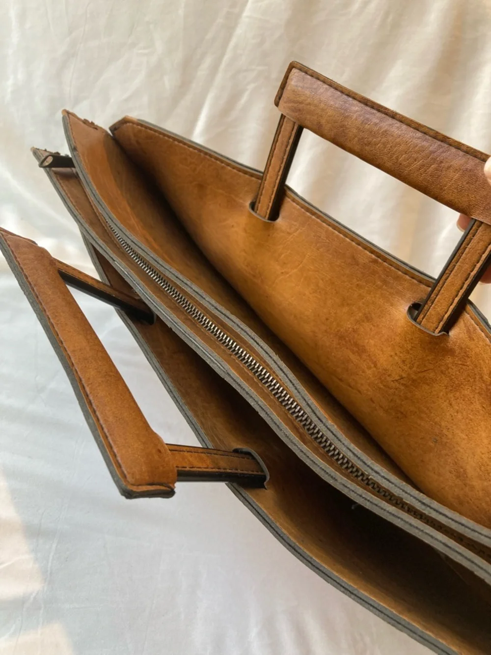 Vintage Leather McMillan Briefcase Portfolio Laptop Carrier Travel Office Bag